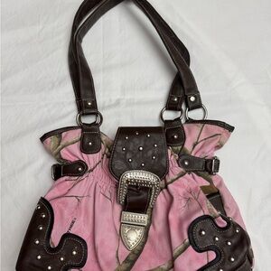Realtree Pink and Brown Shoulder Bag